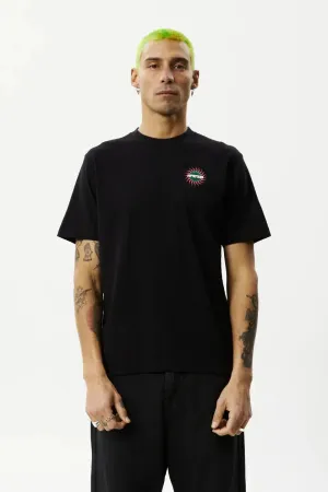 AFENDS Solar flare recycled retro fit tee - black