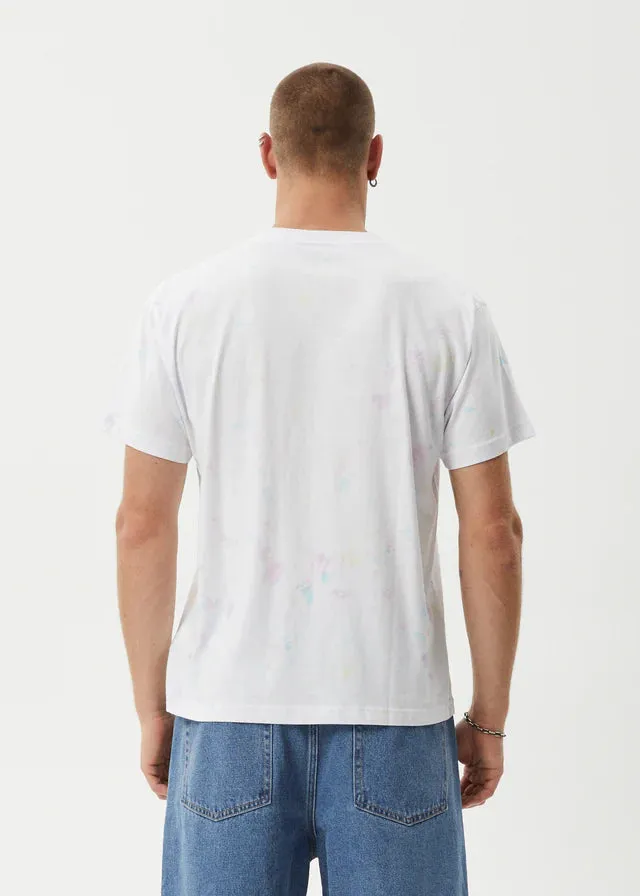 AFENDS tie dye recycled boxy fit tee - white
