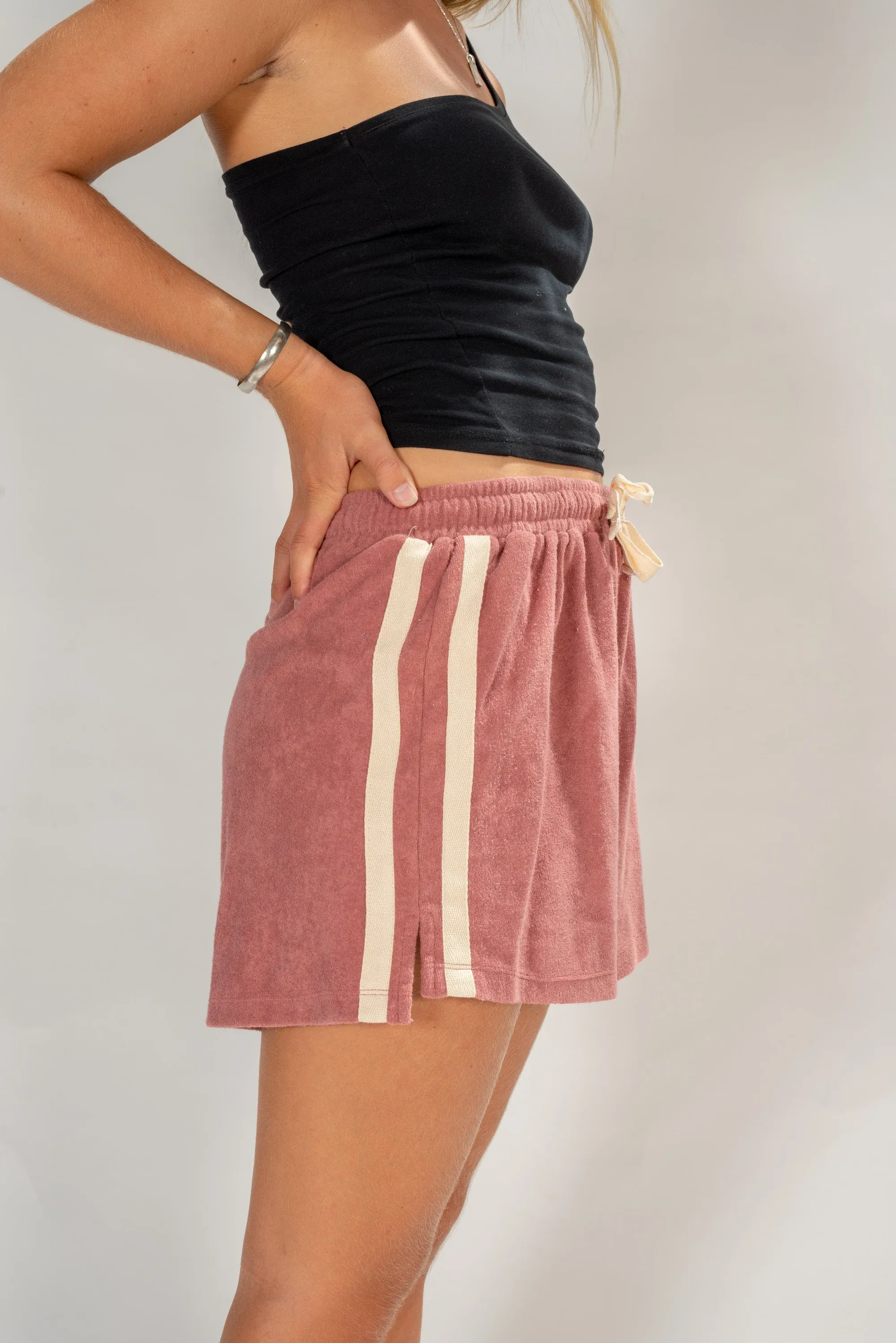 ATMOSEA Terry towelling shorts - Mulberry