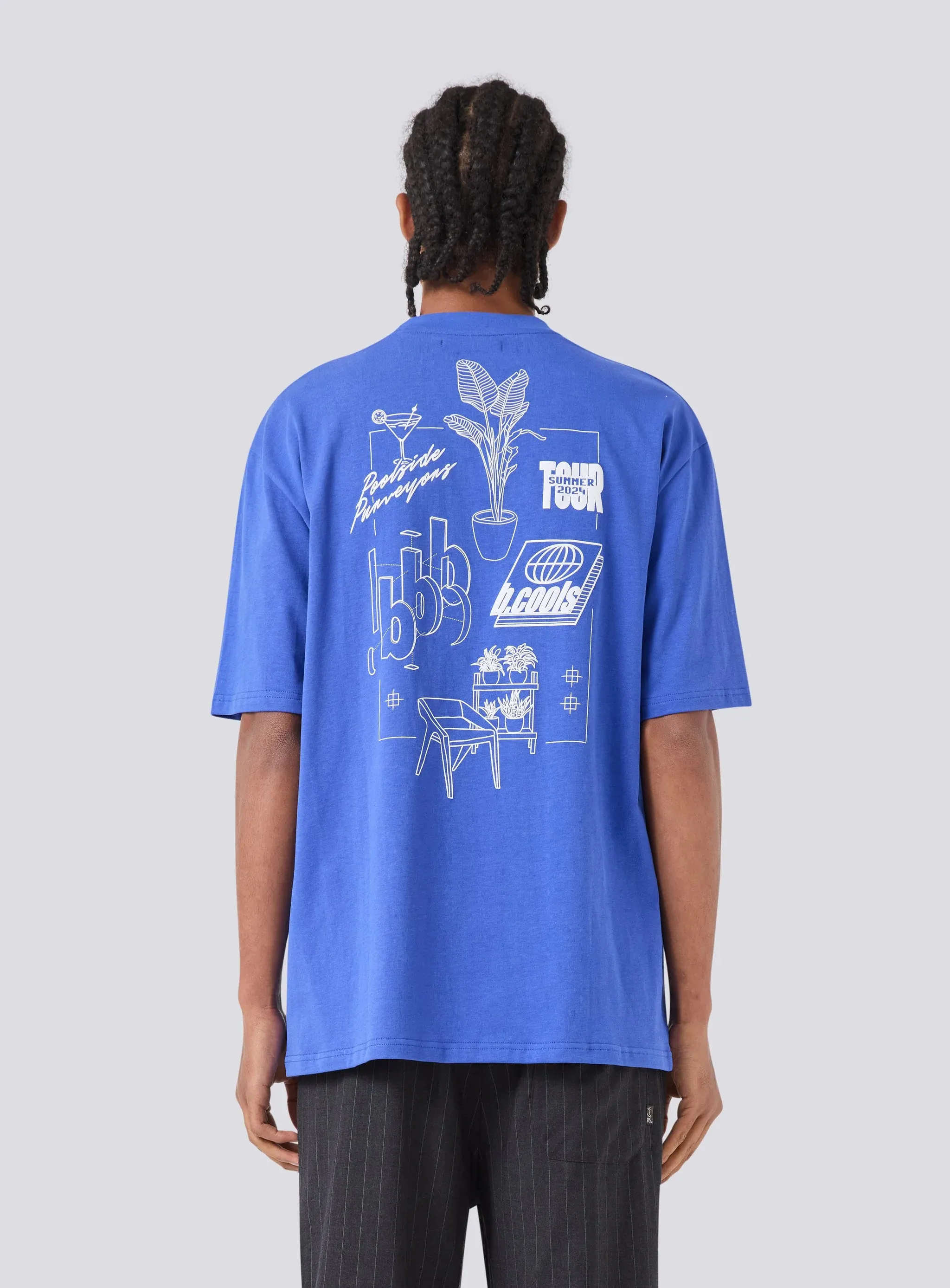 BARNEY COOLS  Blueprint tee - Cyber blue