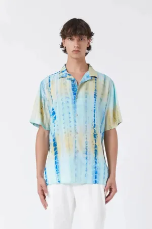 BARNEY COOLS resort linen shirt casa tie dye