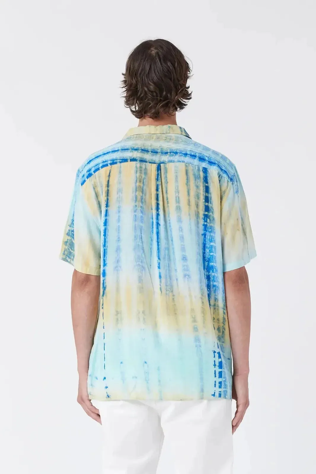 BARNEY COOLS resort linen shirt casa tie dye