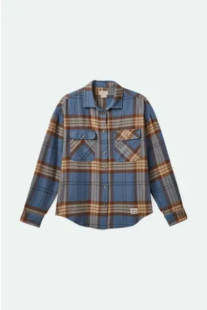 BRIXTON Bowery w classic flannel - Flint blue/pinecone brown plai