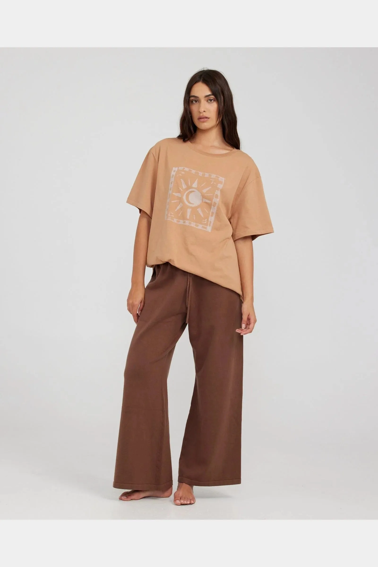 CHARLIE HOLIDAY astro boyfriend tee - brown