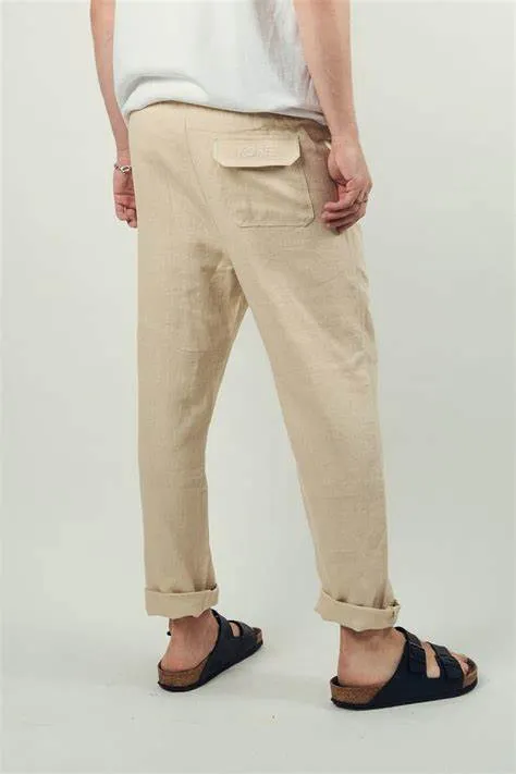 KORE amalfi linen pant - sand