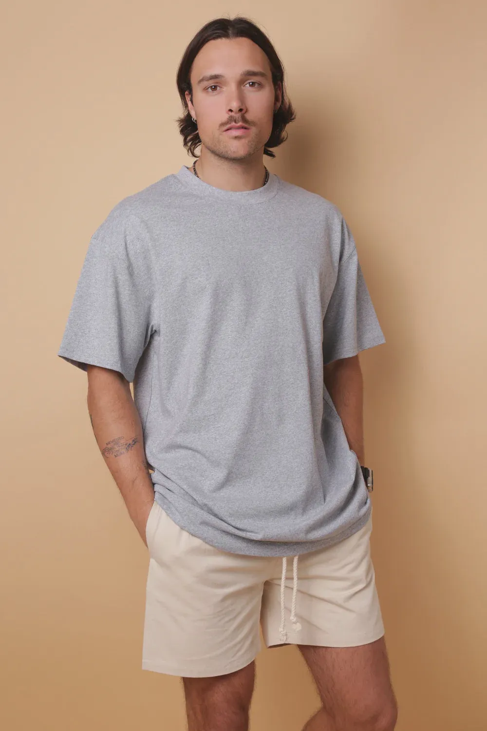 KORE basic tee - ash marle