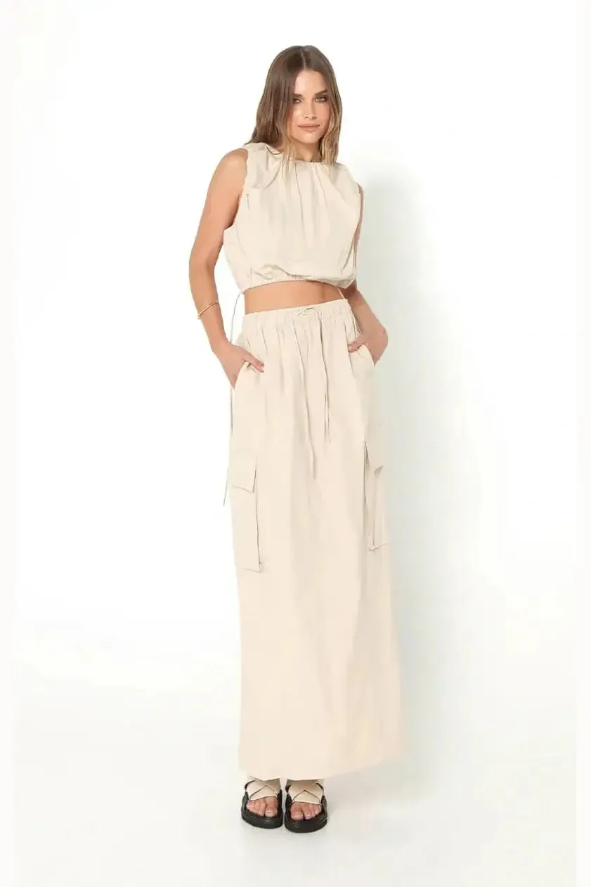 MADISON THE LABEL Kasey top - Sand