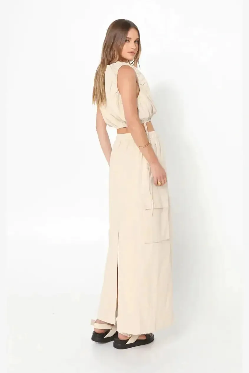 MADISON THE LABEL Kasey top - Sand