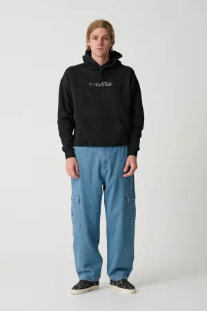MISFIT Beach metall cargo pant - Mid blue denim