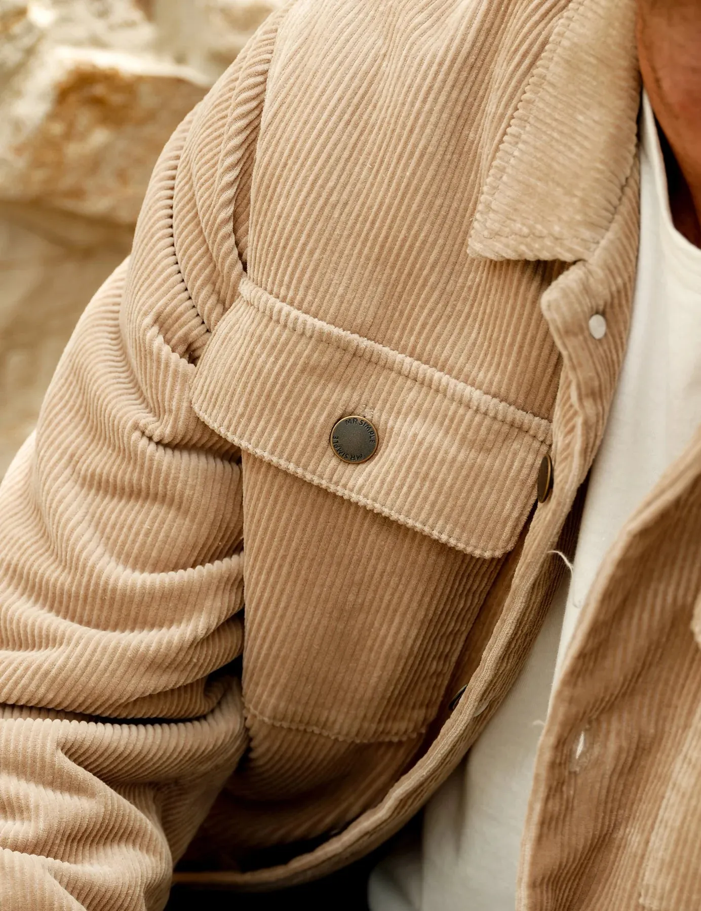 MR SIMPLE Stockyard workers jacket - Stone cord