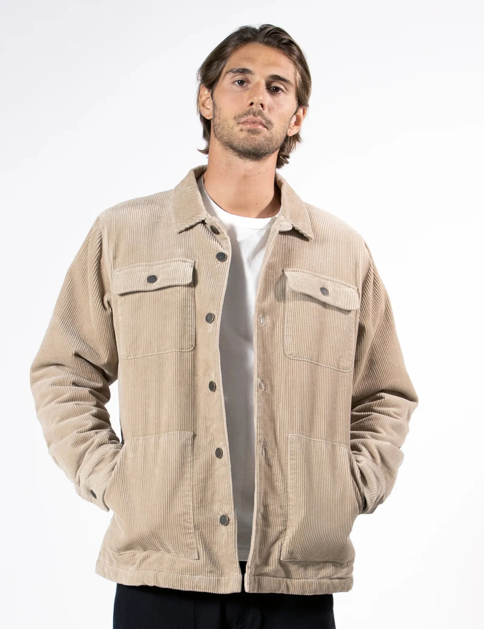 MR SIMPLE Stockyard workers jacket - Stone cord