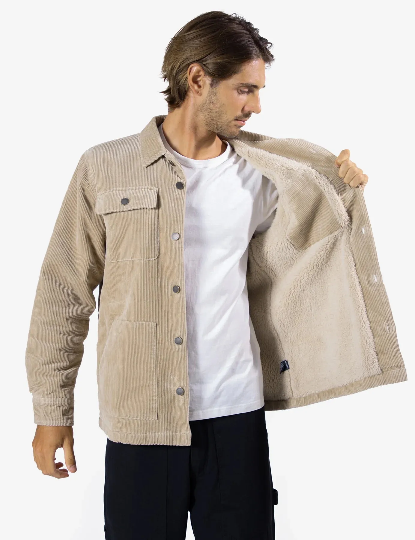 MR SIMPLE Stockyard workers jacket - Stone cord