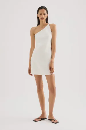 NUDE LUCY Avery Linen Mini Dress white