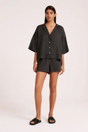 NUDE LUCY lounge linen short - coal