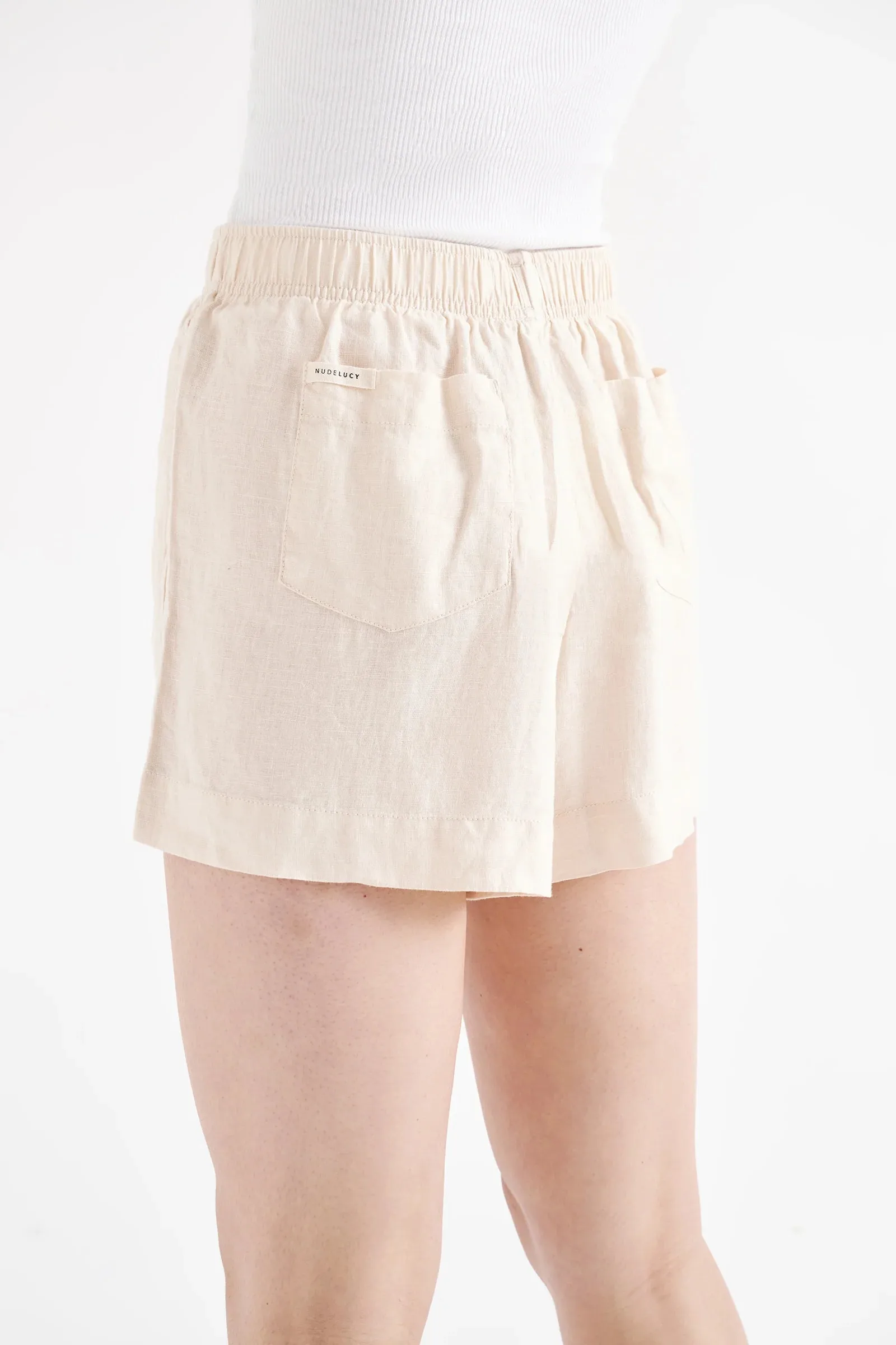 NUDE LUCY Lounge linen short - Pannacotta