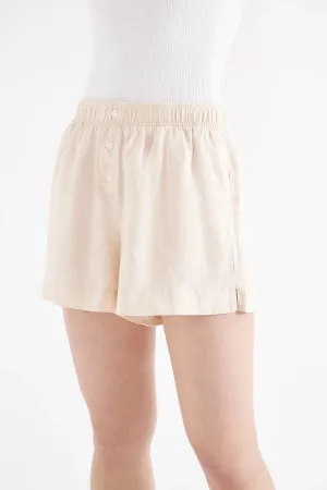 NUDE LUCY Lounge linen short - Pannacotta