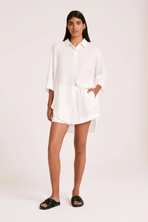 NUDE LUCY lounge linen short - white
