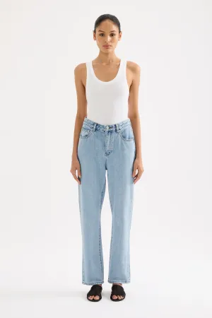 NUDE LUCY Organic straight leg jean - 90s blue wash