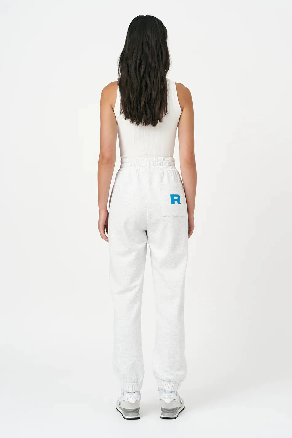 RAEF brooks trackpant - white marle