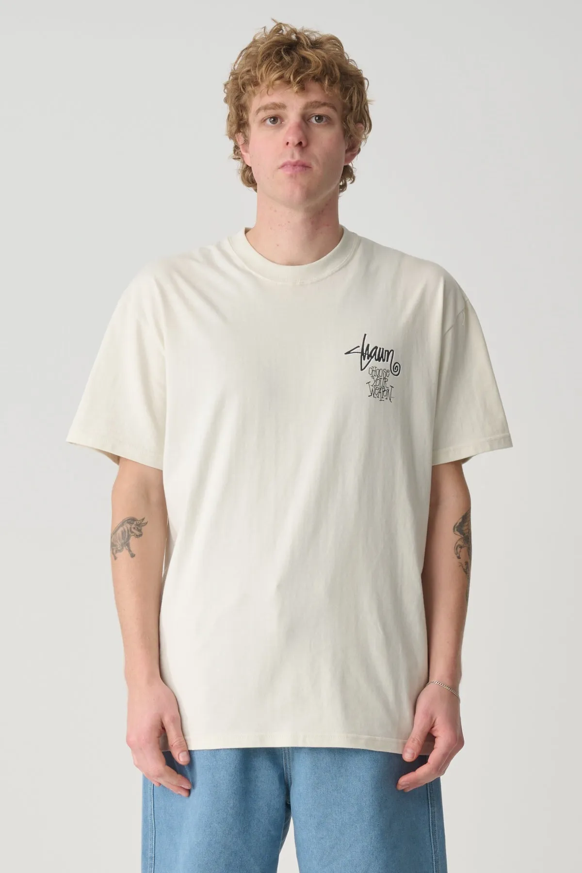 SDOUBLE Choose your weapon tee - White