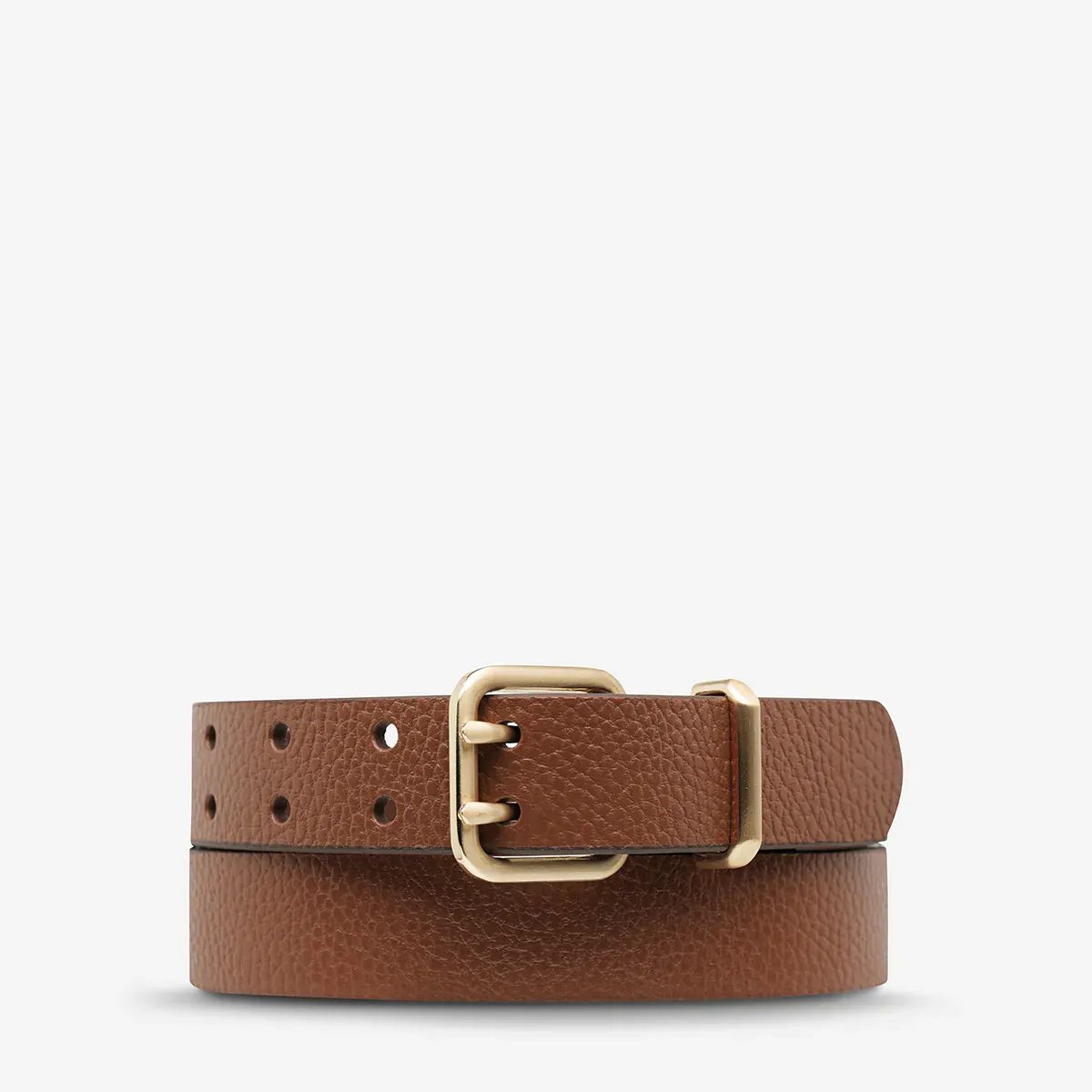 STATUS ANXIETY Barely Moving Belt - Tan/Gold