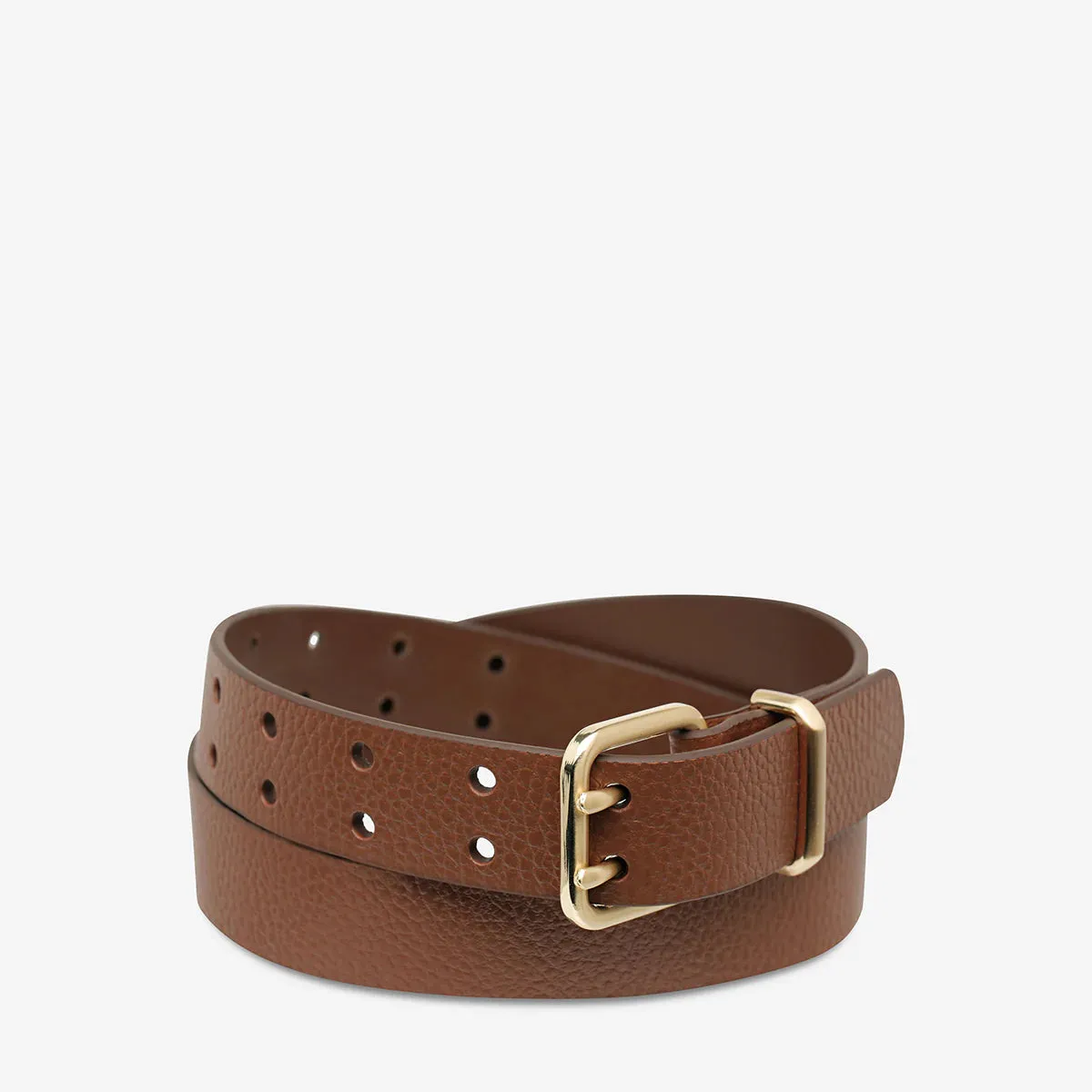 STATUS ANXIETY Barely Moving Belt - Tan/Gold