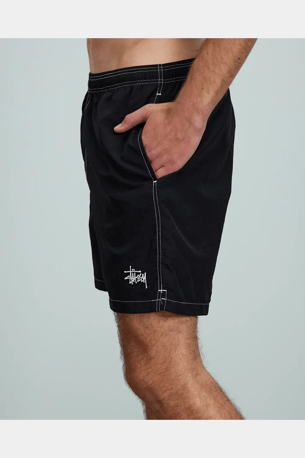 Stussy graffiti contrast beachshort - black