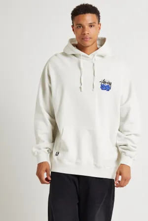 Stussy Pair of Dice Fleece Hood - Pigment Washed White