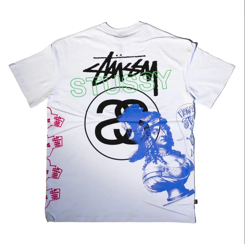 STUSSY Strike hw ss tee - white