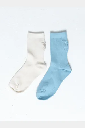 THRILLS Vision Of You Sock - Sky Blue/Heritage White