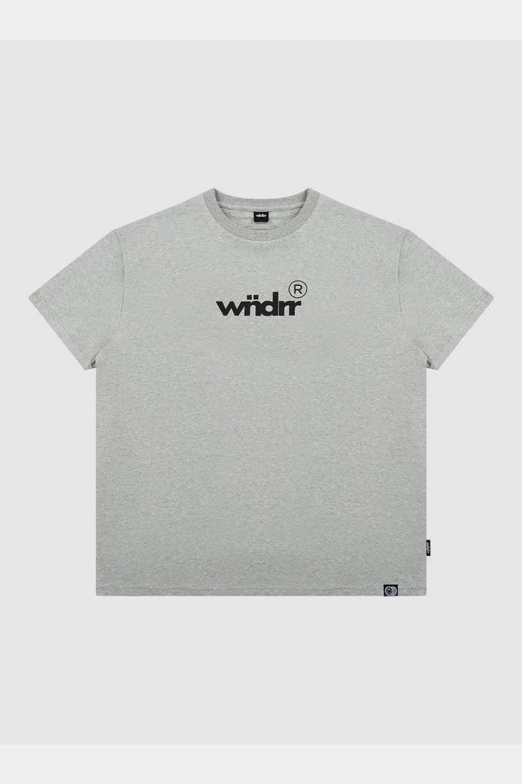 WNDRR ACCENT BOX FIT TEE - GREY MARLE